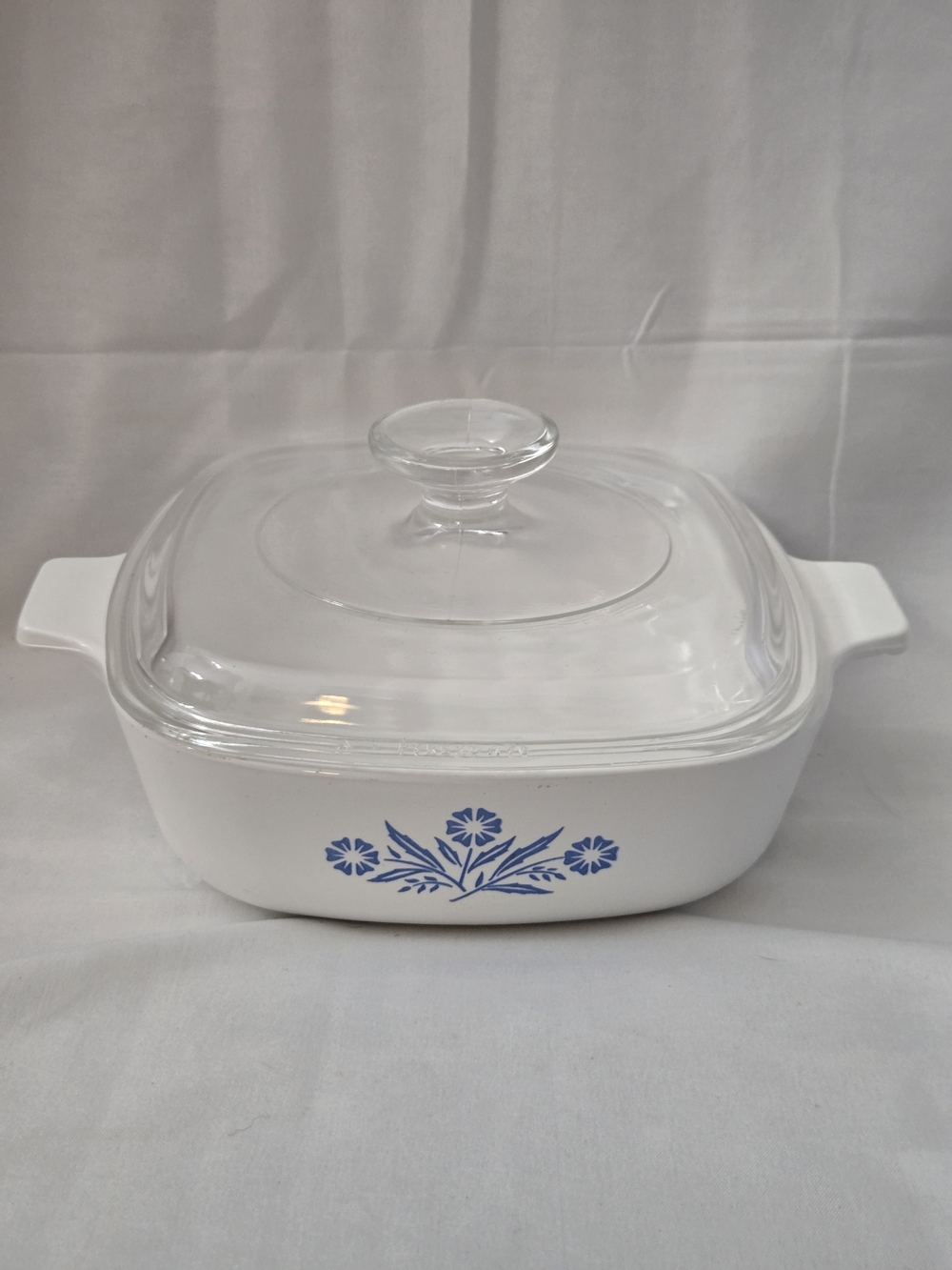 Corning Ware Blue Cornflower P-1-B 1 Qt Casserole Dish w/ Glass Lid USA Vintage